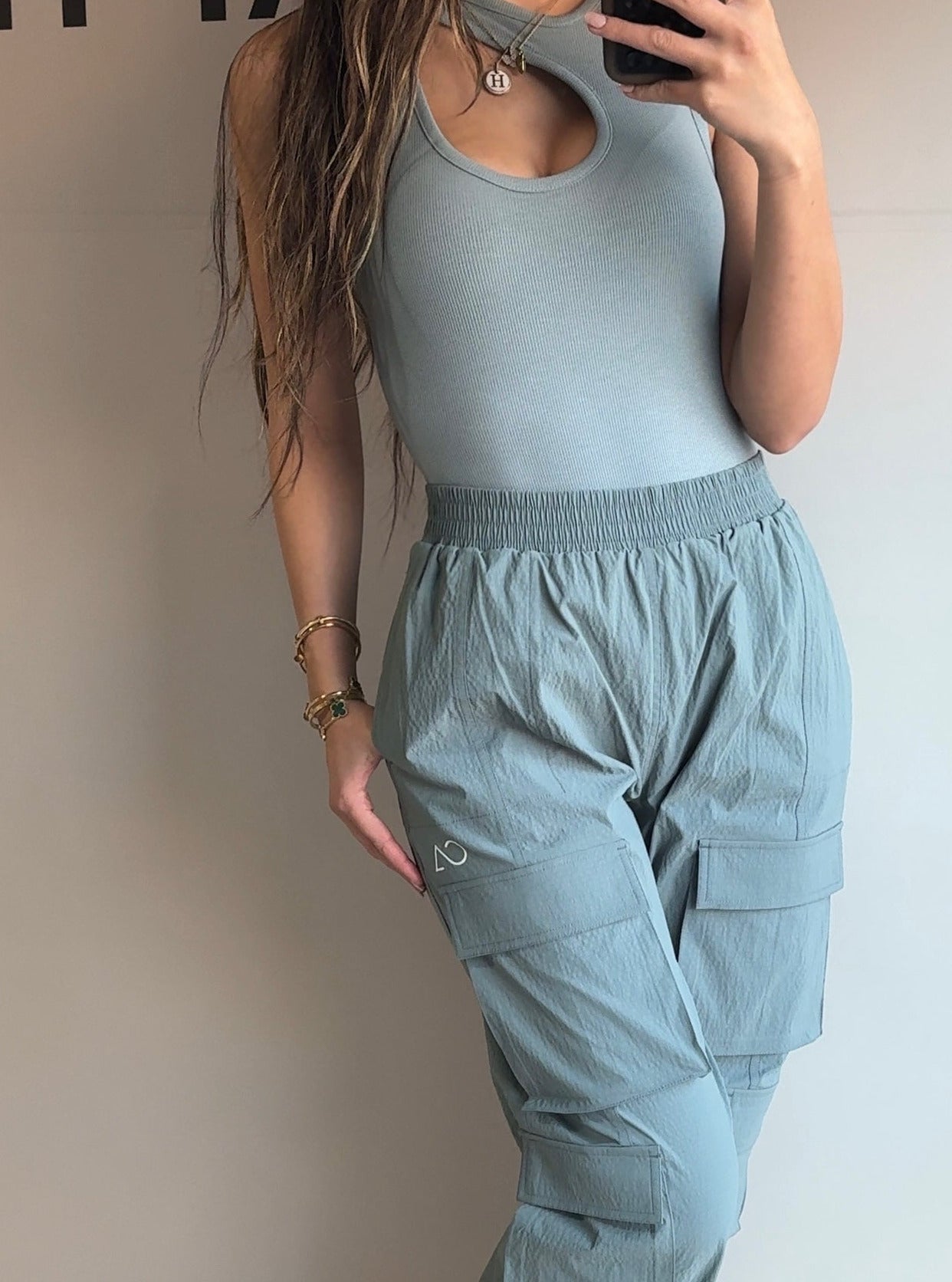 Cut-Out Bodysuit - Blue